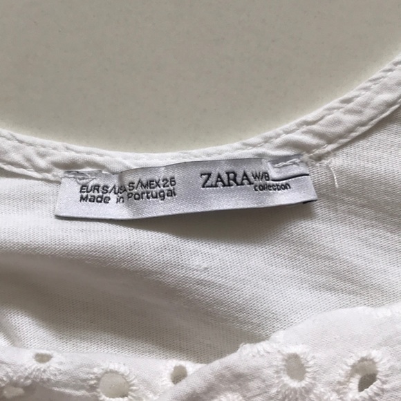 White Zara tank with cutout and fringe detail - Picture 5 of 5